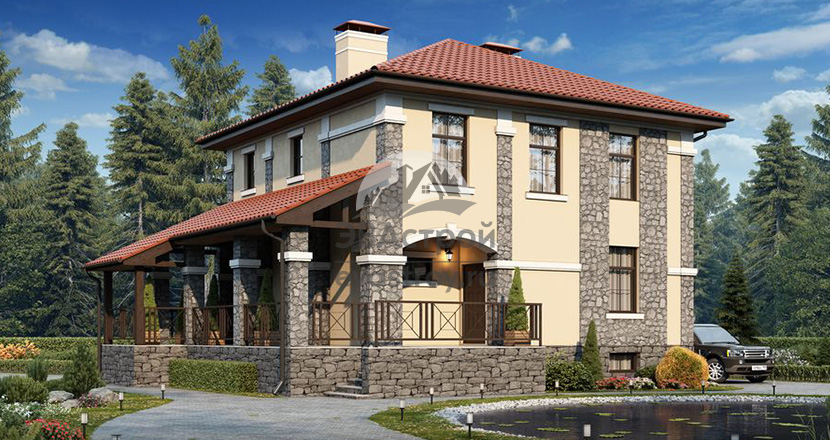 Проект загородного трехэтажного дома из кирпича 13-75K с цокольным этажом