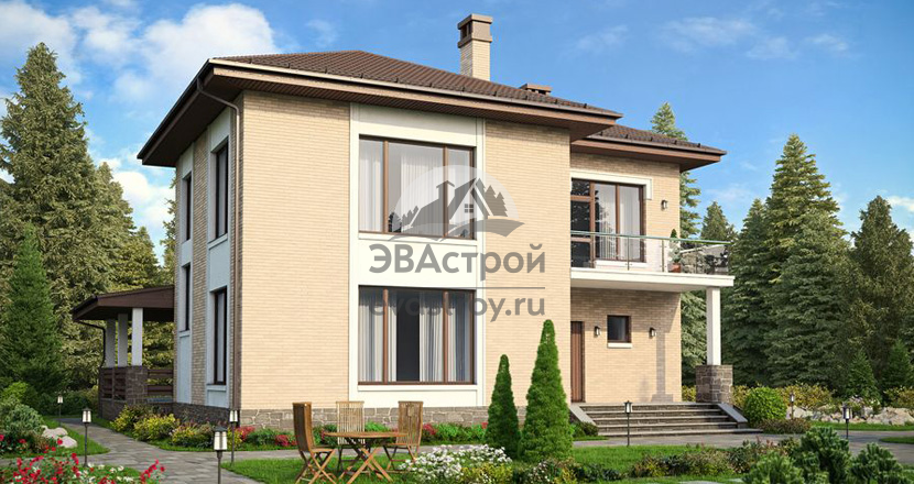 52-84 – проект дома 11 на 11 с сауной, большой гостиной и 3 спальнями