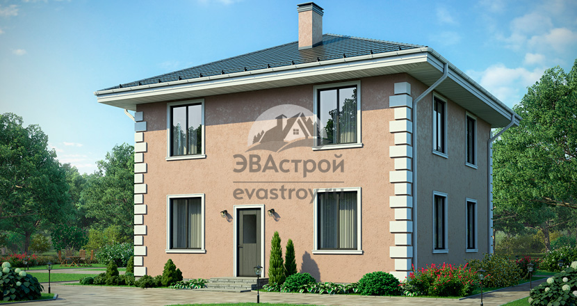 проект квадратного двухэтажного дома 9 на 9 до 150 кв м