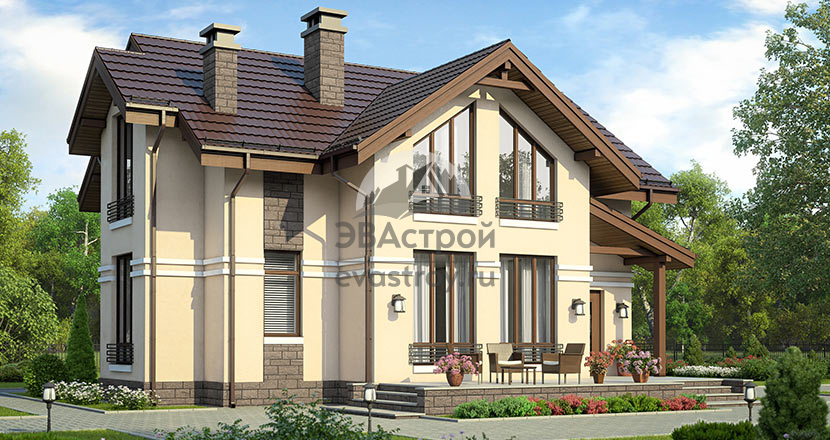 проект двухэтажного дома 11 на 8 с мансардой до 150 кв м