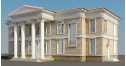 Проект классического дома с колоннами площадью до 600 кв