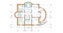 Проект квадратного трёхэтажного дома из кирпича в стиле барокко с цокольным этажом и эркерами, с площадью до 650 кв м - LK-138