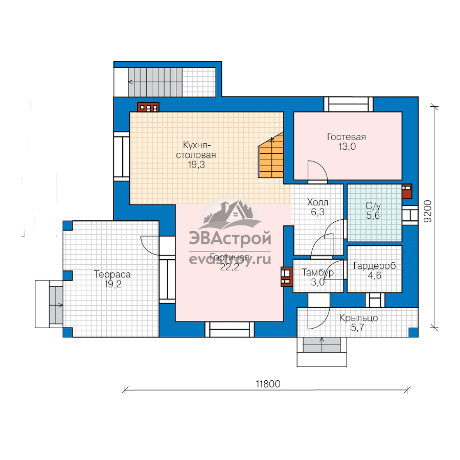 🏠 Беседка-павильон с барбекю (летняя кухня). Купить проект 282T