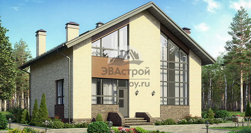 12-85BK – проект квадратного дома 11 на 11 с двумя отдельными входами