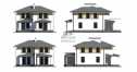 Проект двухэтажного дома из газобетонных блоков с террасой - V10-63