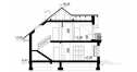 Проект узкого двухэтажного дома из керамоблоков с двухместным гаражом и эркером - SK-25