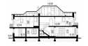 Проект жилого узкого двухэтажного коттеджа из керамоблоков в европейском стиле с двухместным гаражом и кабинетом - VV-30