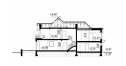 Проект узкого двухэтажного дома из керамоблоков с эркером и двухместным гаражом - SK-56