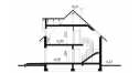 Проект узкого двухэтажного дома из керамоблоков с эркером и одноместным гаражом - SK-64