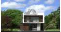 проект двухэтажного узкого дома в стиле минимализм до 250 кв